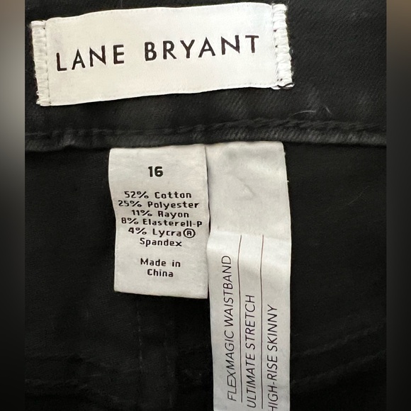 Lane Bryant High Rise Skinny jean, size 16 in Black. - Picture 3 of 7